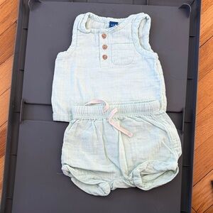 Old navy 3-6mo teal set